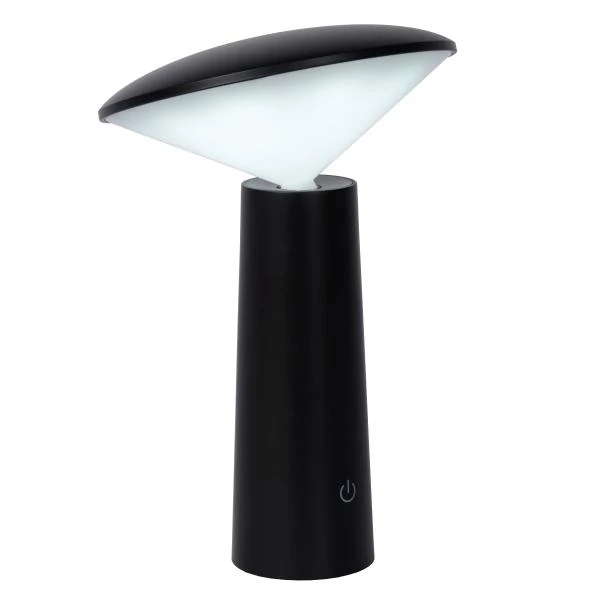 Lucide JIVE - Lampe de table Rechargeable Intérieur/Extérieur - Batterie/Piles - Ø 13,7 cm - LED Dim. - CCT - 1x3W 2800K/6500K - IP44 - Noir - détail 1